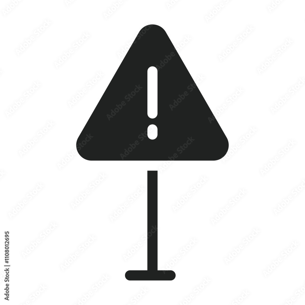 Poster Exclamation danger icon web design in vector