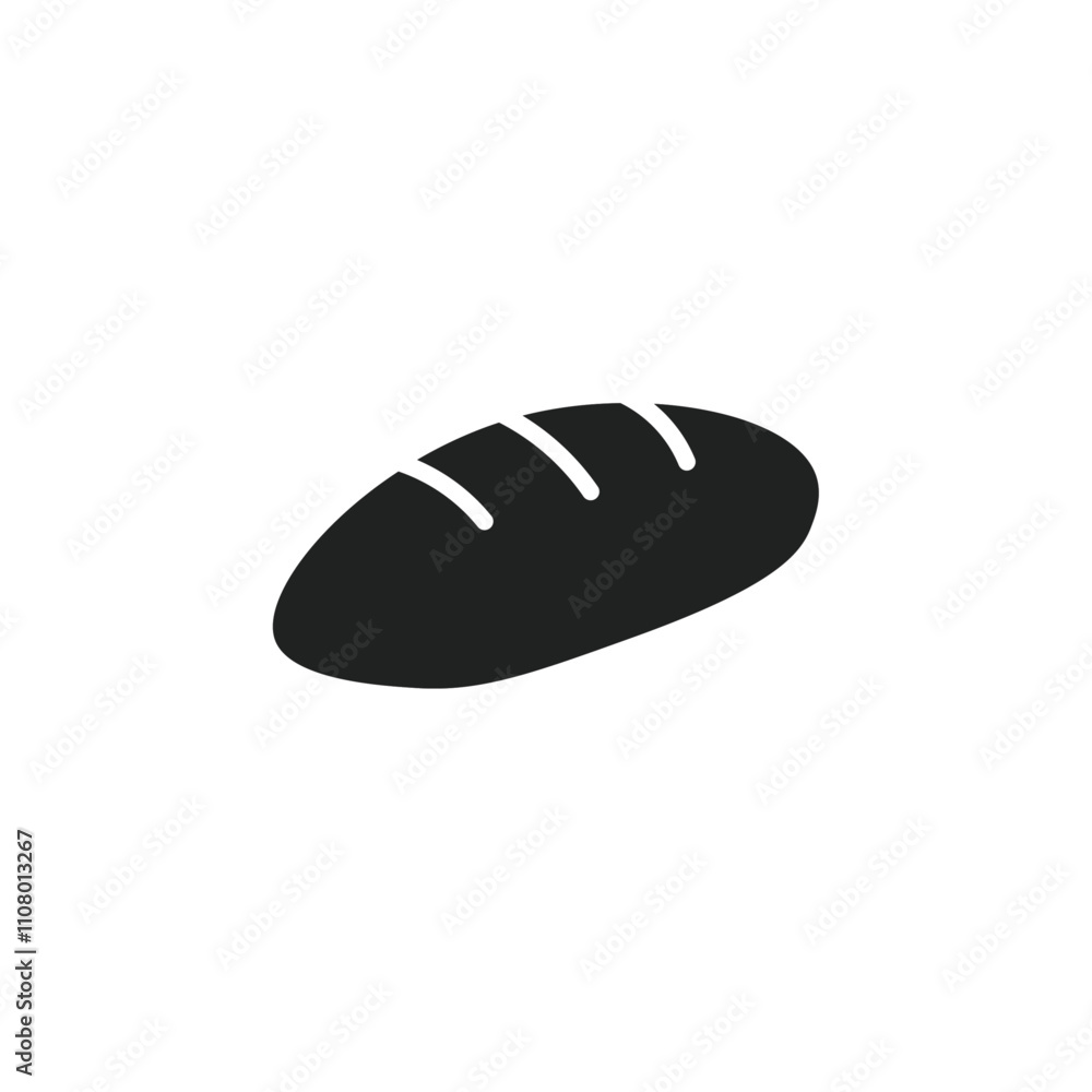 Aufkleber french bread icon web design in vector