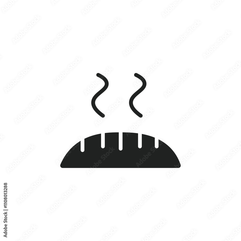 Poster fresh bread icon web design in vector