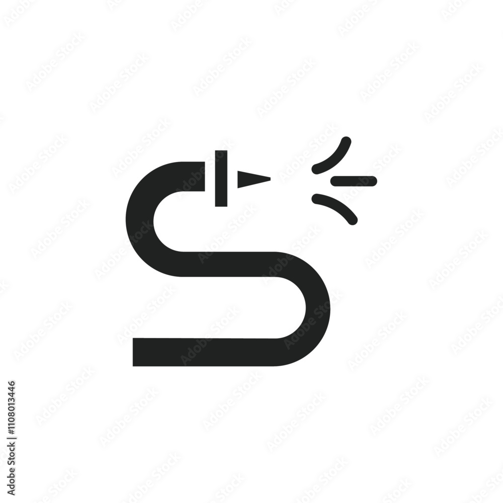 Poster garden hose icon web design in vector