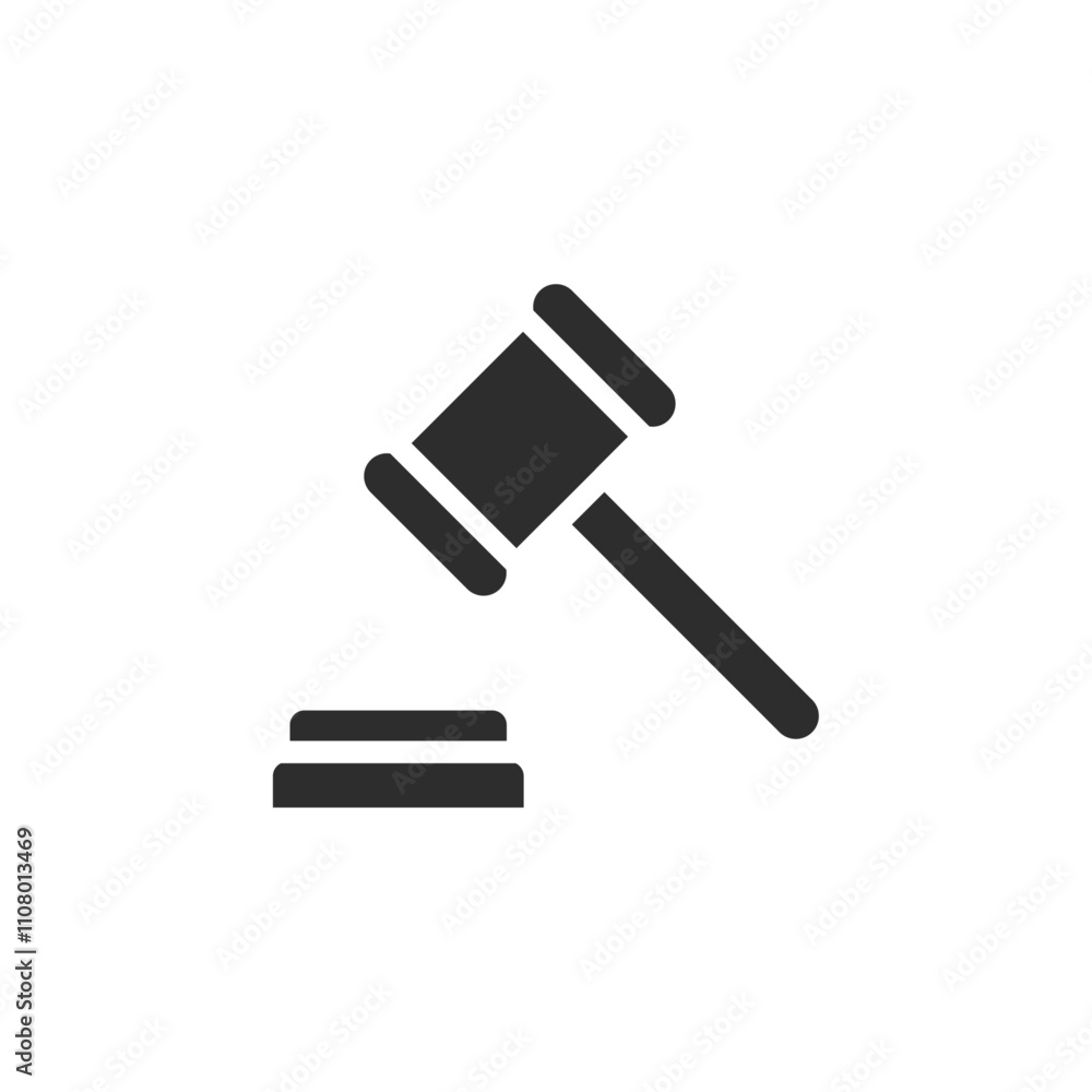 Poster Gavel icon web design in vector