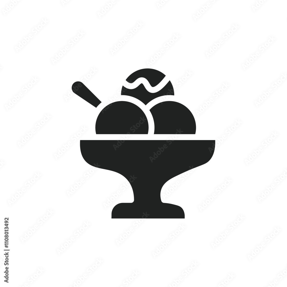 Poster gelato ice cream icon web design in vector
