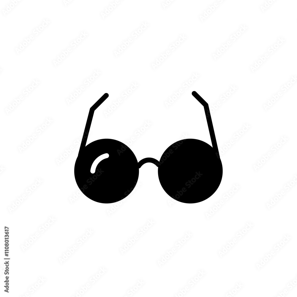 Poster glasses icon web design in vector