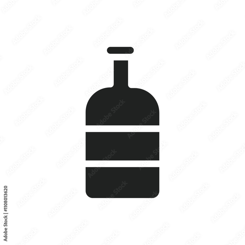 Poster glass bottle icon web design in vector
