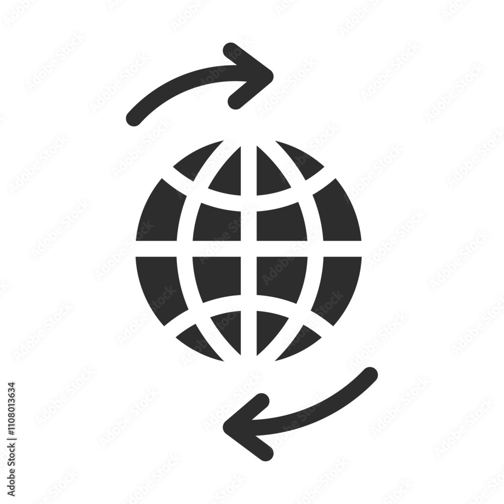Poster globalization icon web design in vector