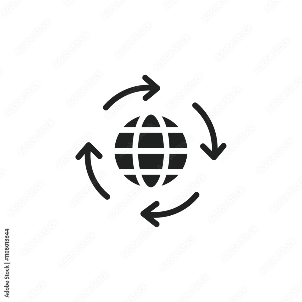 Aufkleber globalization icon web design in vector