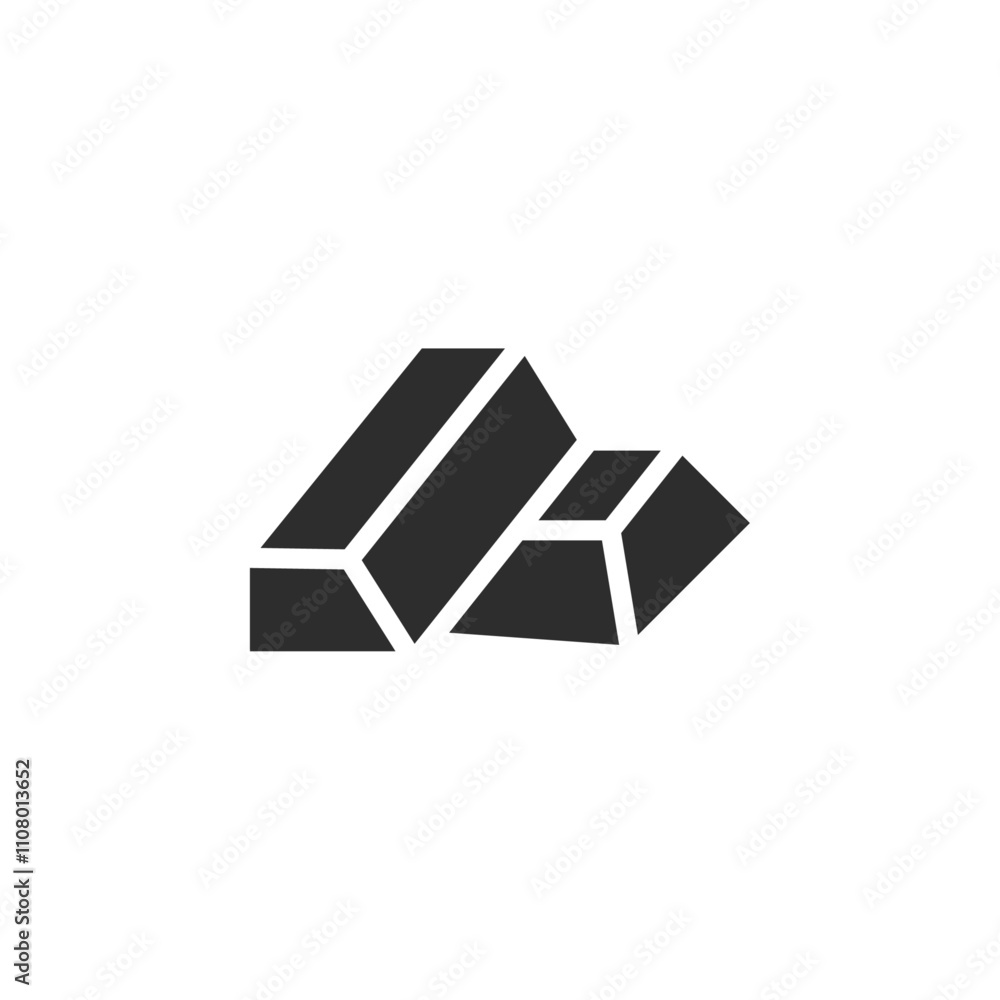 Poster gold bars icon web design in vector