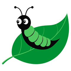 illustration of cartoon caterpillar
