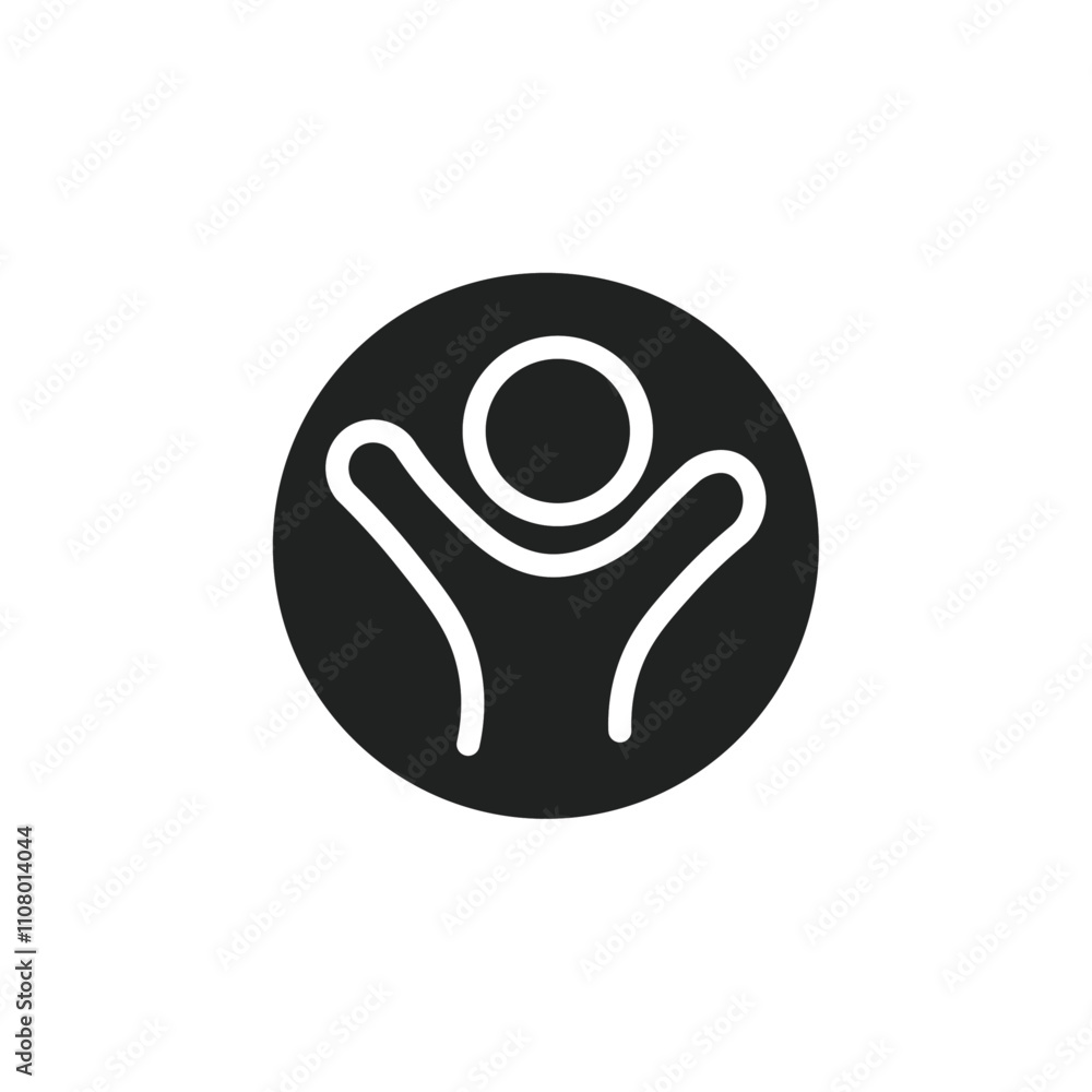 Poster happy people icon web design in vector