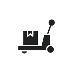 Hand pallet jack icon web design in vector