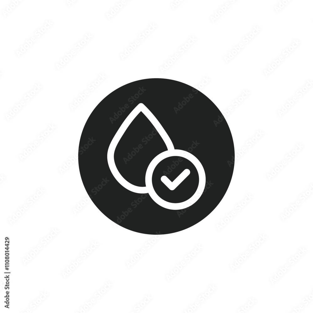 Poster hypoallergenic icon web design in vector
