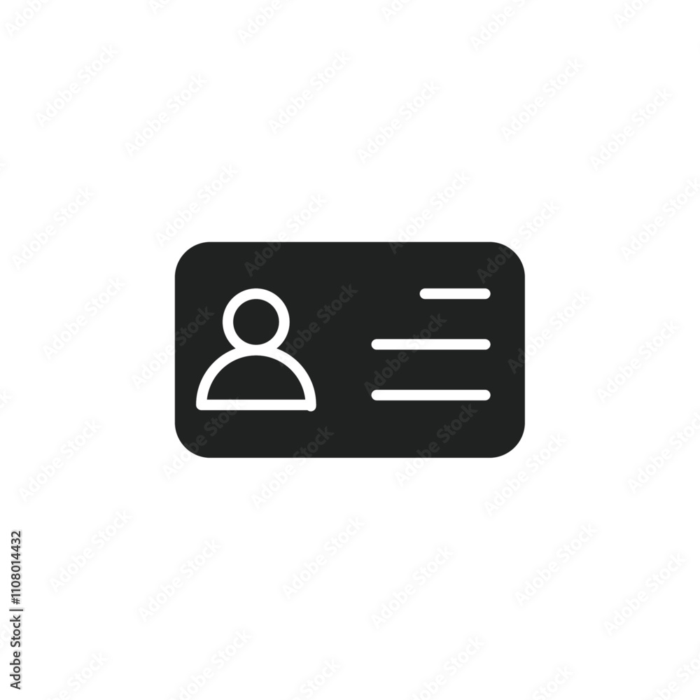 Poster Identification card icon web design in vector