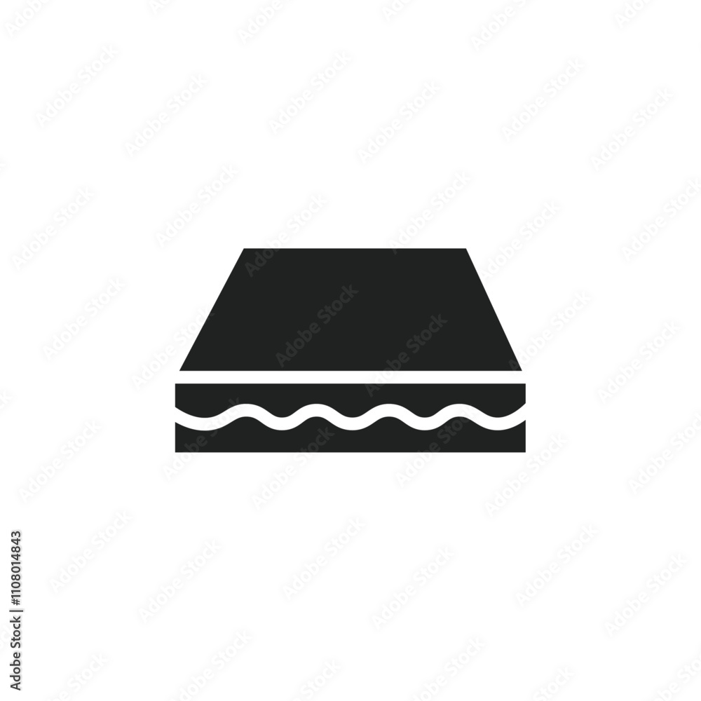 Poster latex mattress material icon web design in vector