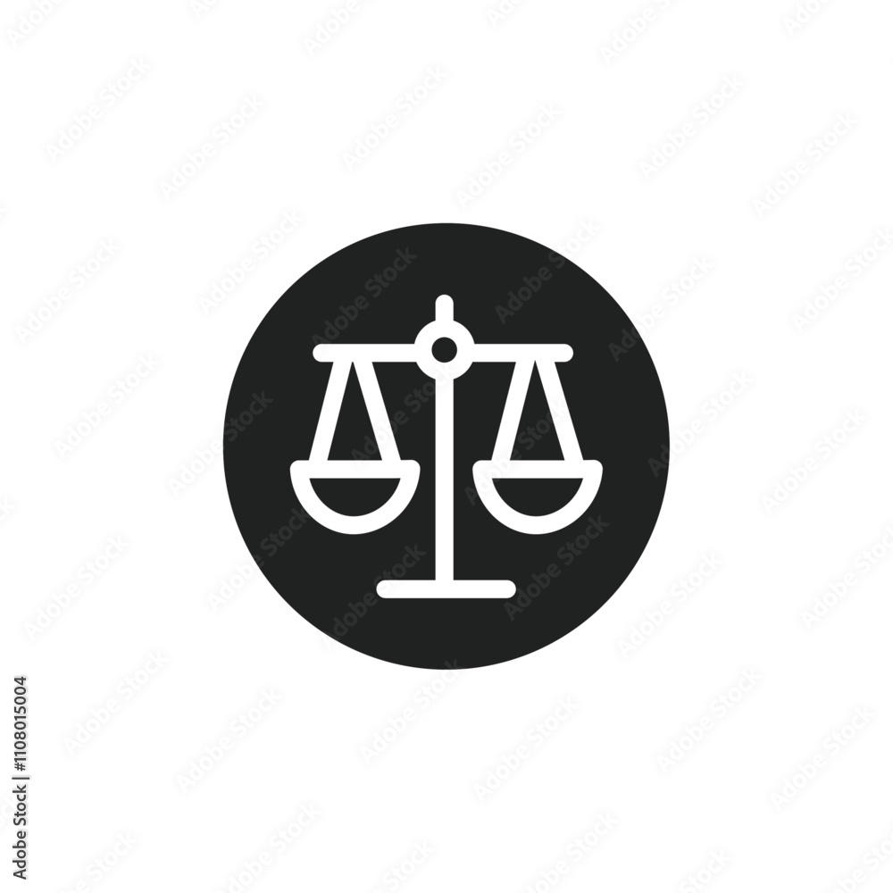 Aufkleber Law scale icon web design in vector