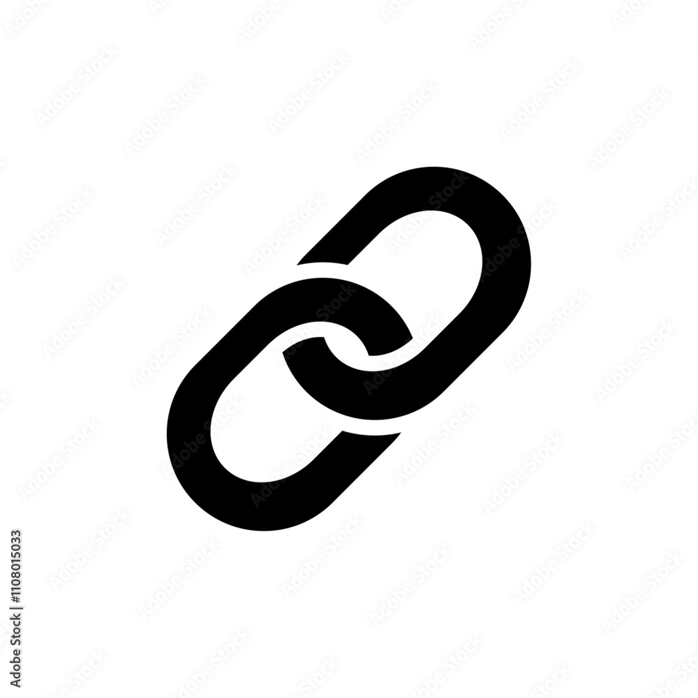 Poster link chain icon web design in vector