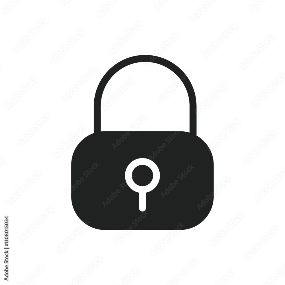 Poster Lock icon web design in vector