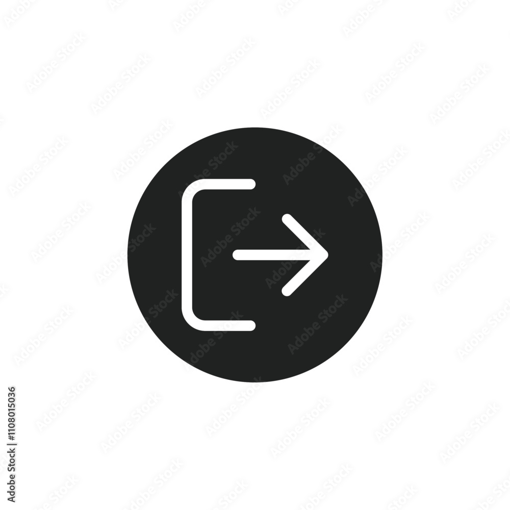 Aufkleber Logout icon web design in vector