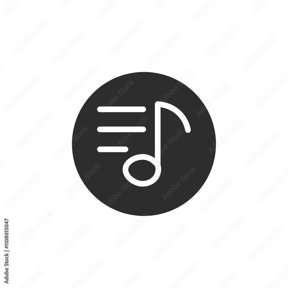 Poster lyrics icon web design in vector