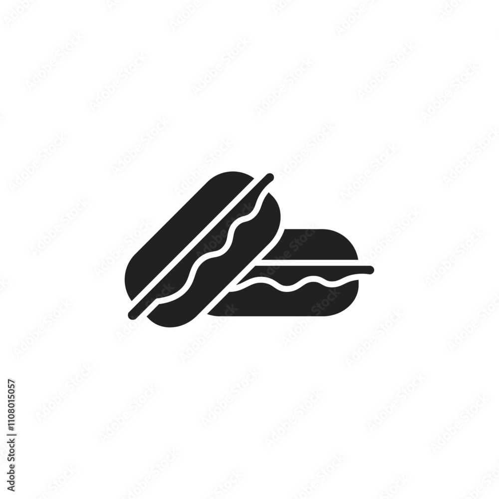 Aufkleber macarons icon web design in vector