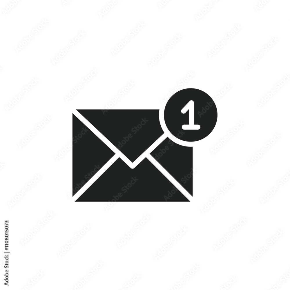 Poster Mail message icon web design in vector