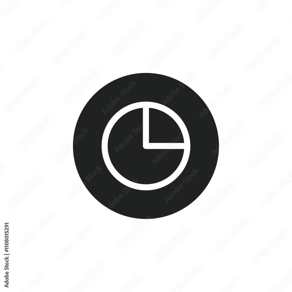 Aufkleber market share icon web design in vector