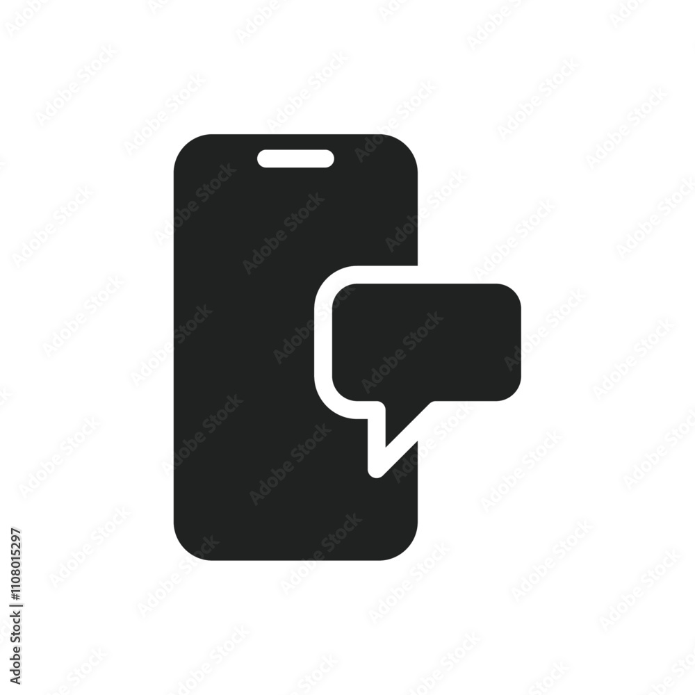 Aufkleber message phone icon web design in vector