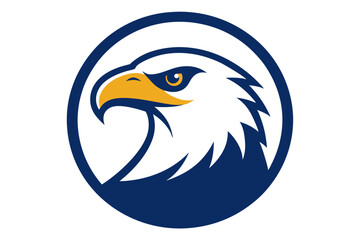 american bald eagle with flag