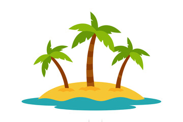 Obraz premium tropical island with trees