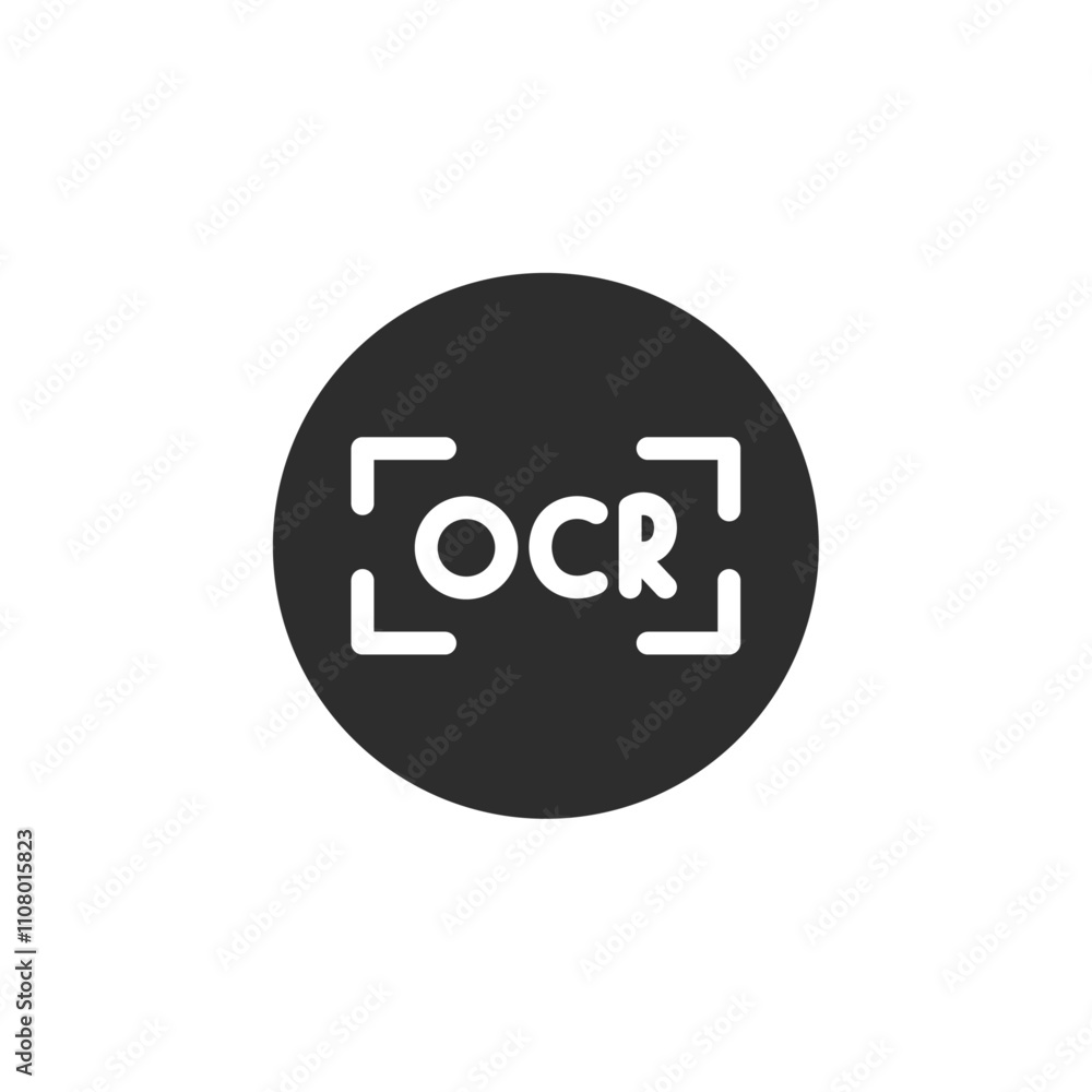 Poster ocr icon web design in vector