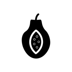 Papaya icon web design in vector