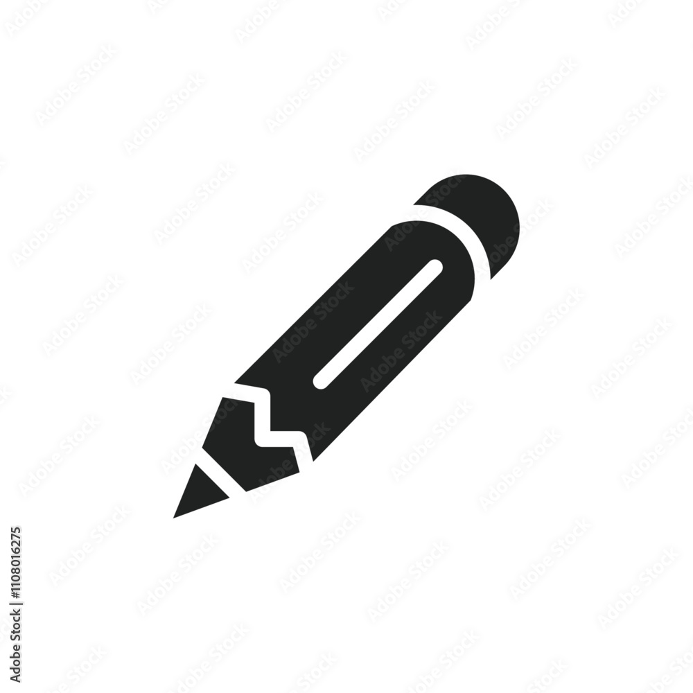 Poster pencil icon web design in vector