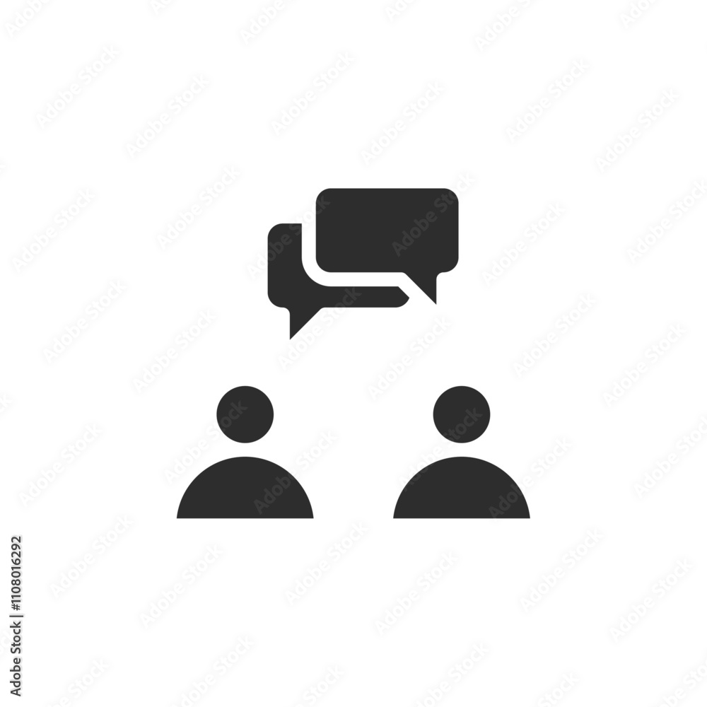 Poster Person conversation icon web design in vector