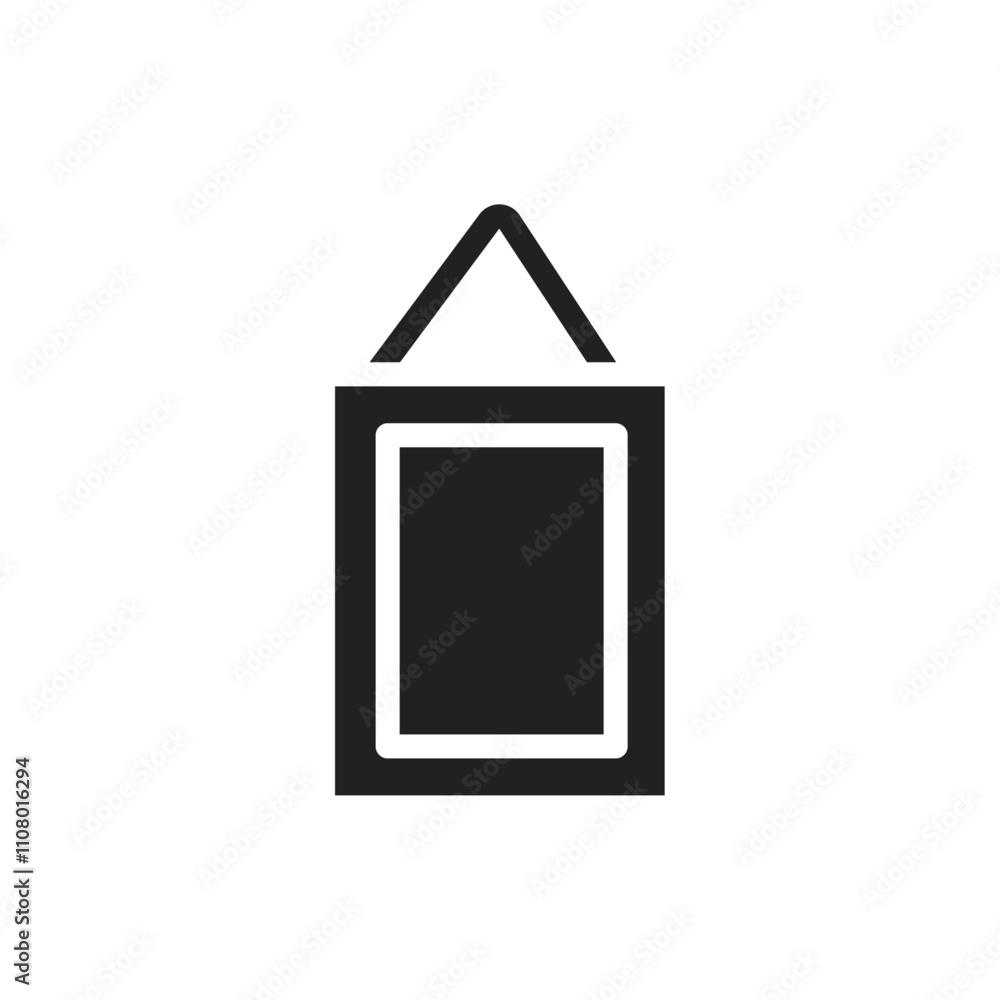 Poster Photo frame icon web design in vector