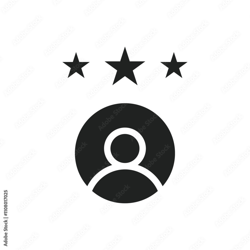 Poster rating employee icon web design in vector