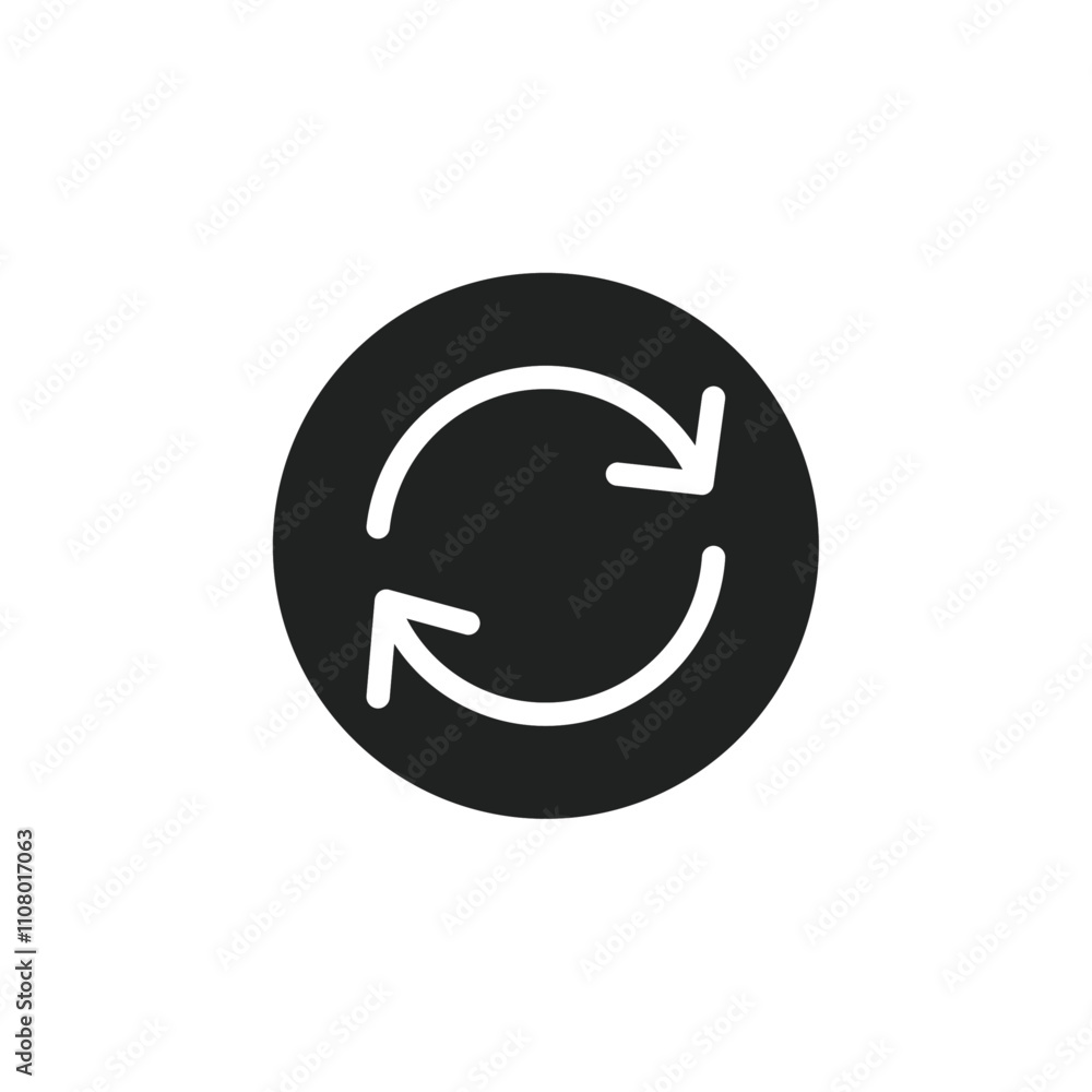 Poster Repeat reload arrow icon web design in vector
