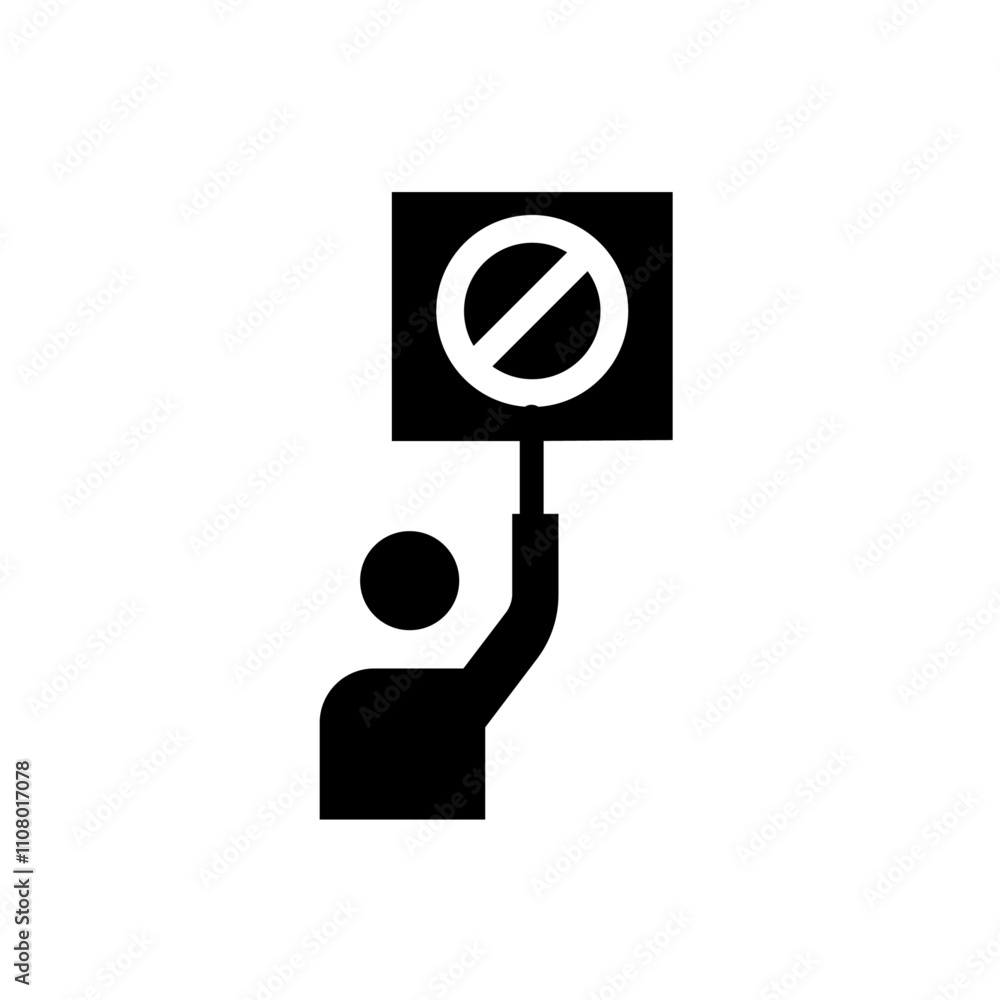 Poster riot sign icon web design in vector