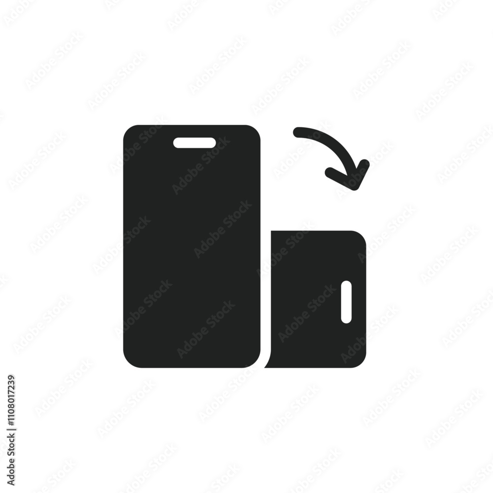 Poster rotate phone icon web design in vector