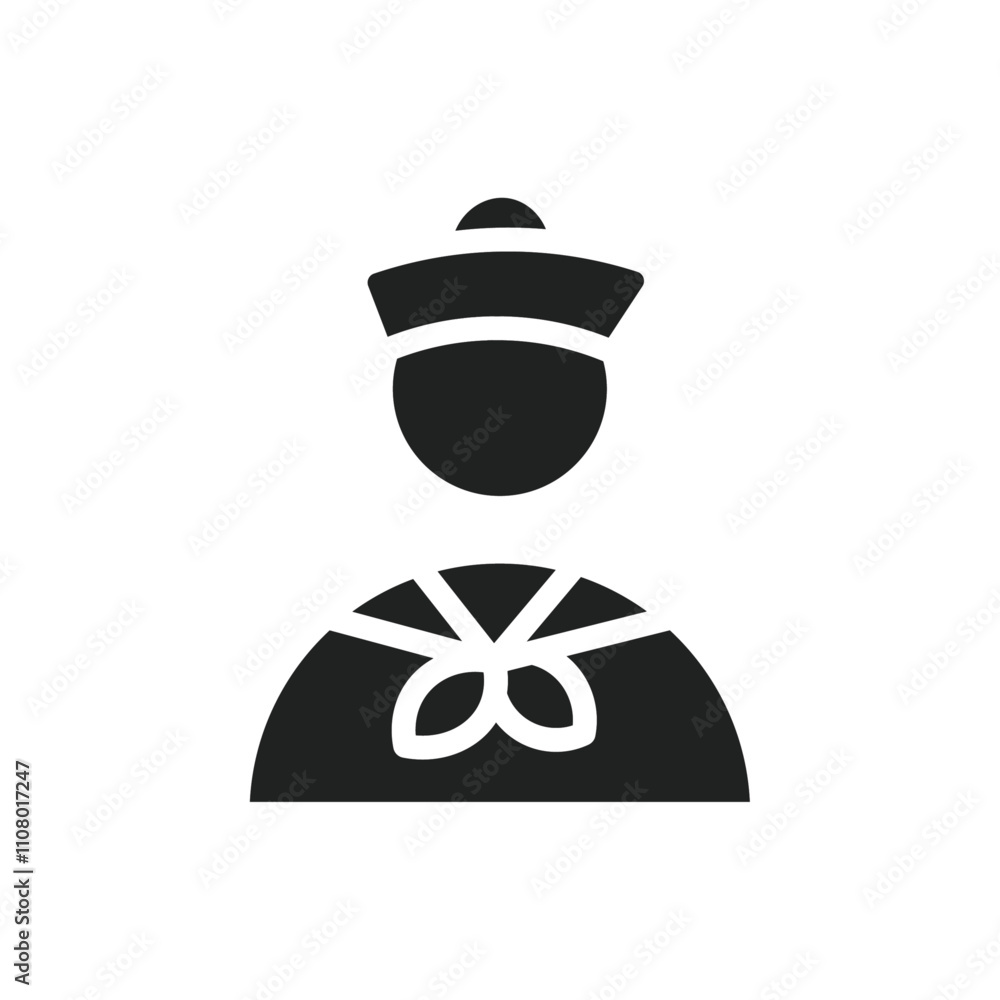 Aufkleber Sailor icon web design in vector