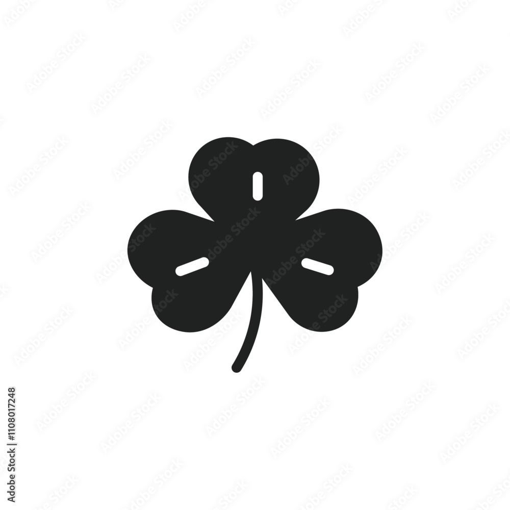 Poster saint patrick leaf clover icon web design in vector