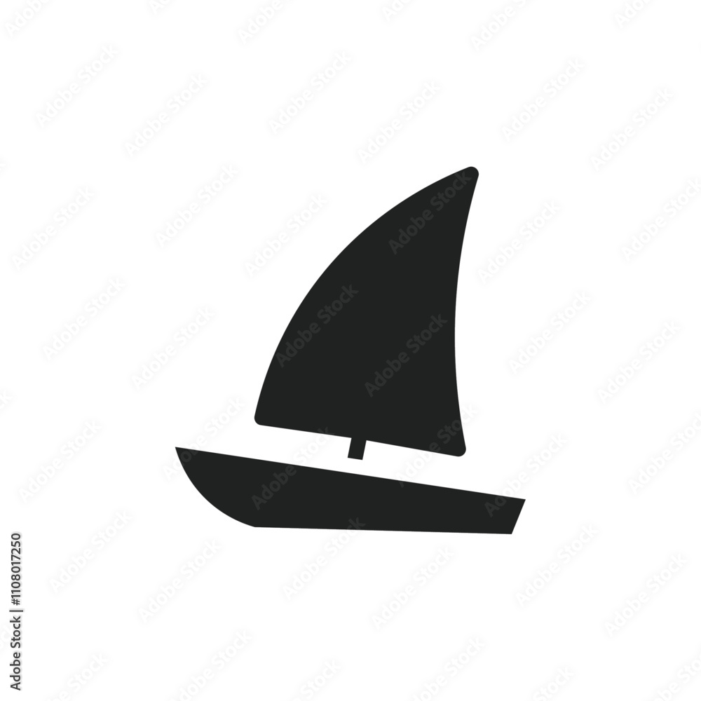 Poster sailboat icon web design in vector