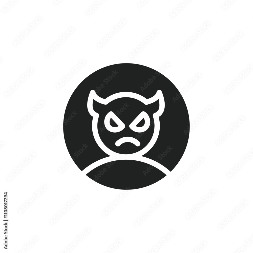 Poster satan evil icon web design in vector