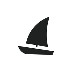 Fototapeta premium Sailboat icon web design in vector
