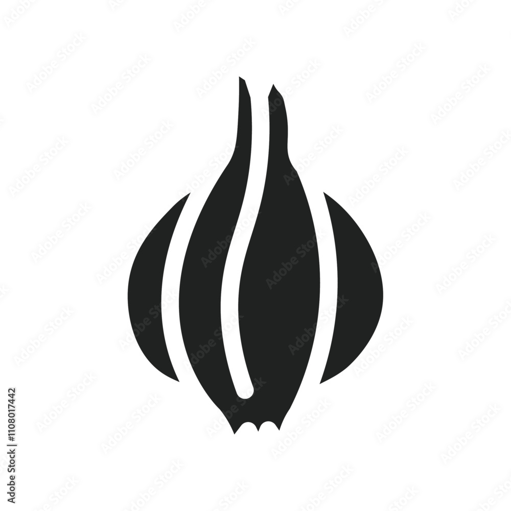 Poster shallots icon web design in vector