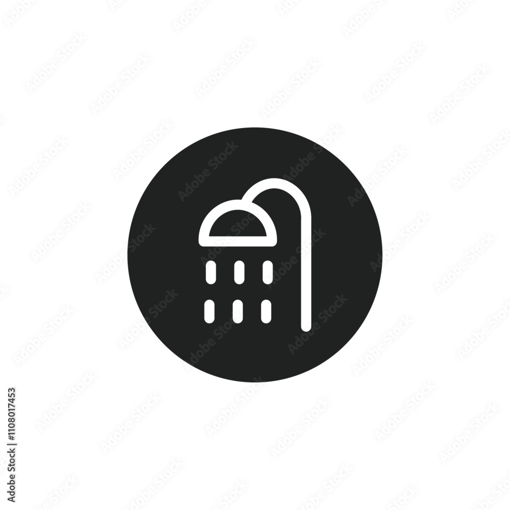 Poster shower icon web design in vector
