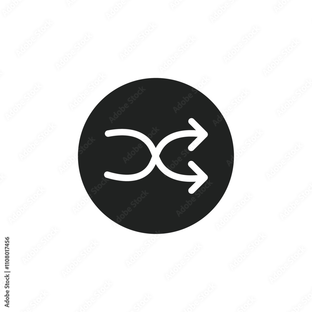Poster shuffle icon web design in vector