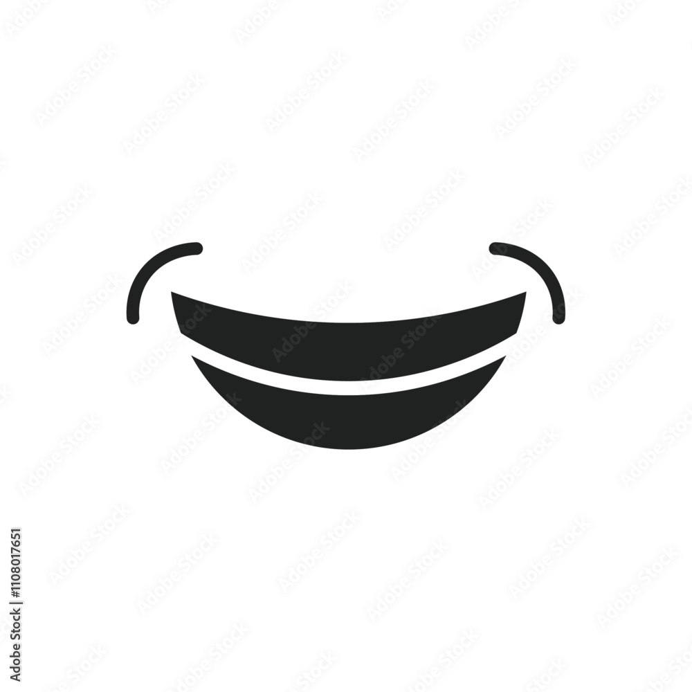 Poster smile with teeth icon web design in vector