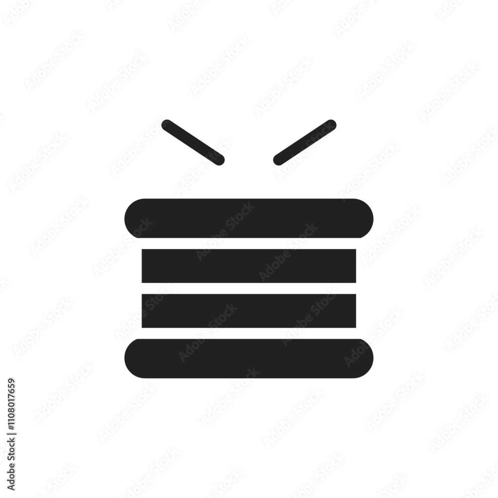 Aufkleber Snare Drum icon web design in vector