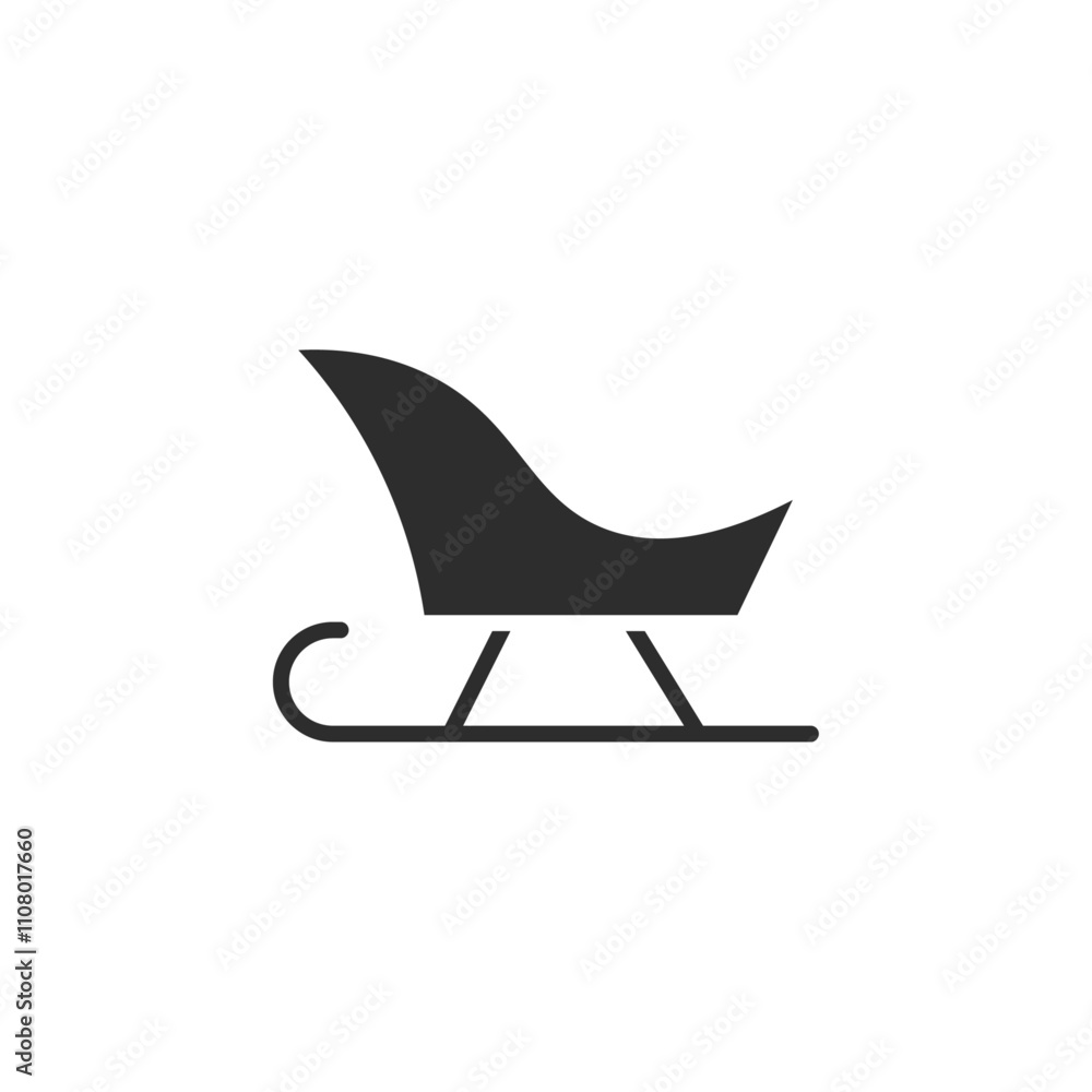 Poster Sled icon web design in vector