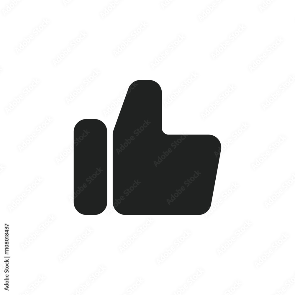 Poster thumbs up icon web design in vector