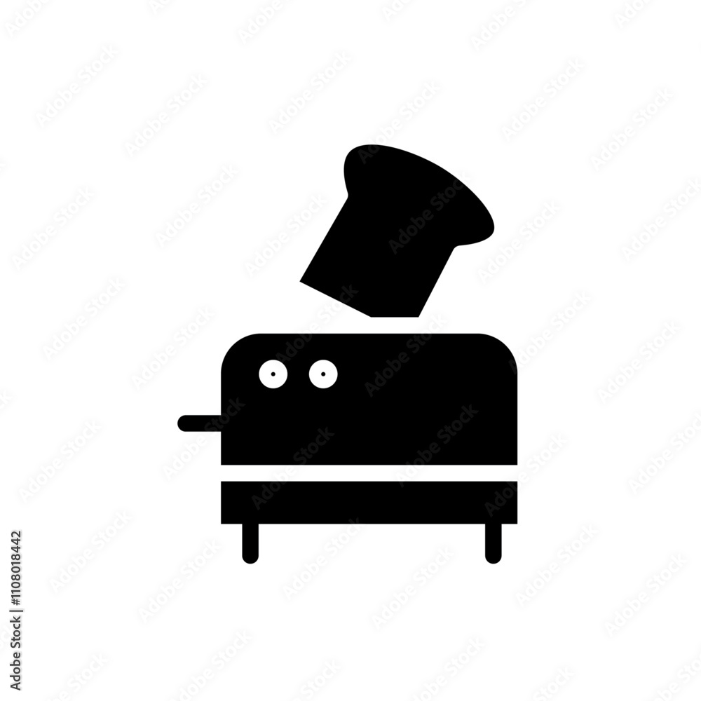 Poster toaster icon web design in vector